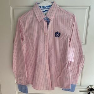 Brooks Brothers light pink and light blue button down women’s size 8 like new